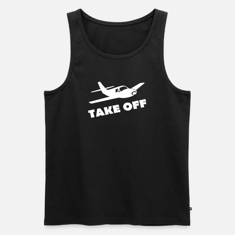 TAKE OFF - Männer Premium Bio Tank Top - Schwarz
