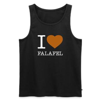 I LOVE FALAFEL - Männer Premium Bio Tank Top - Schwarz - Vorne - AI Model Male 178 light (178cm)