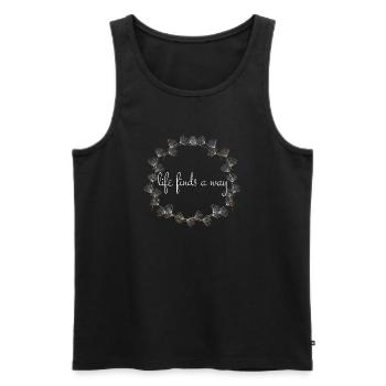Life finds a way, Dandelion - Men's Premium Organic Tank Top - black - Front - Michal (187cm)