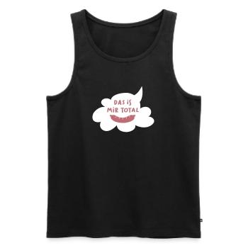 Wolke Wurst cool Quotes gleichgütig egal Bürohumor - Männer Premium Bio Tank Top - Schwarz - Vorne - Michal (187cm)