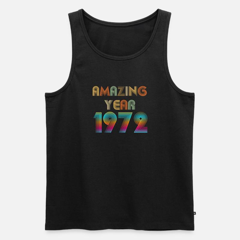 Amazing YEAR 1972 - Débardeur bio Premium Homme - noir