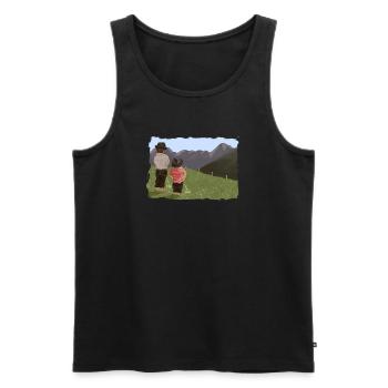 Biesler mit Aussicht - Männer Premium Bio Tank Top - Schwarz - Vorne - Michal (187cm)