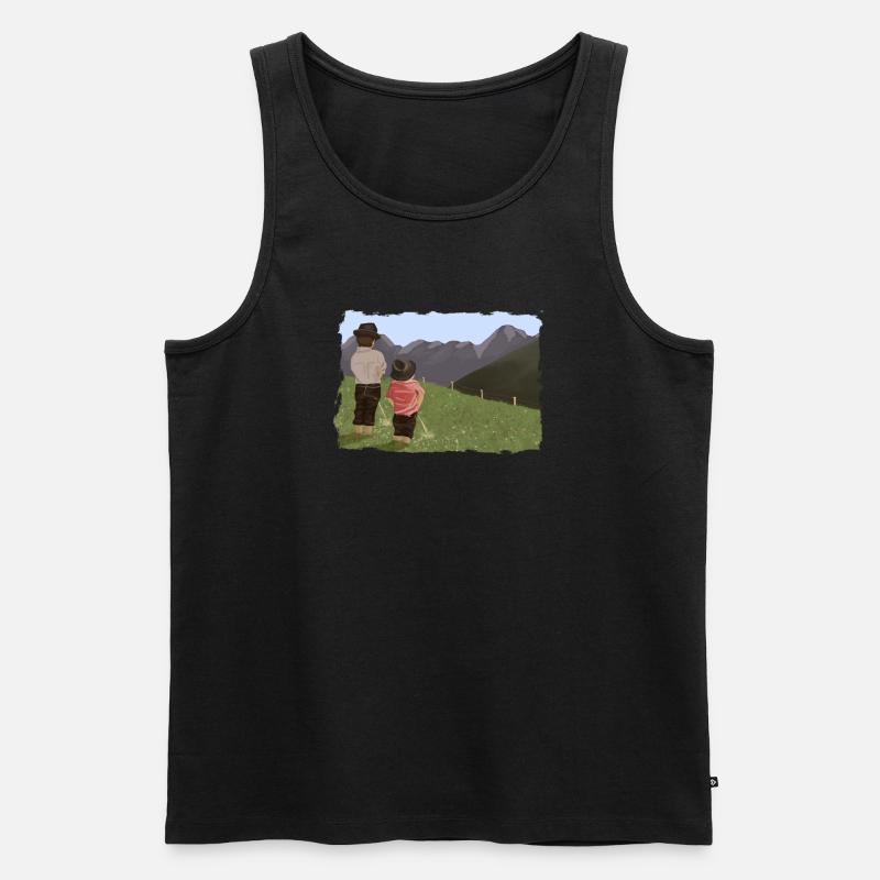 Biesler mit Aussicht - Männer Premium Bio Tank Top - Schwarz