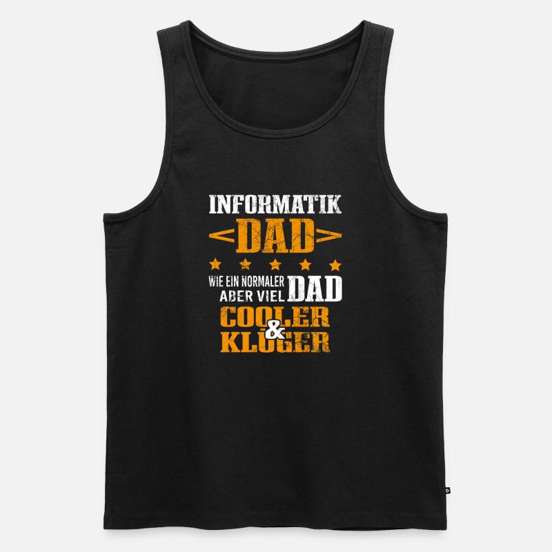 Informatiker Vater Programmierer Technik-Nerd - Männer Premium Bio Tank Top - Schwarz