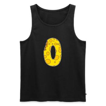 Zahl 0 - Null - Männer Premium Bio Tank Top - Schwarz - Vorne - AI Model Male 178 light (178cm)