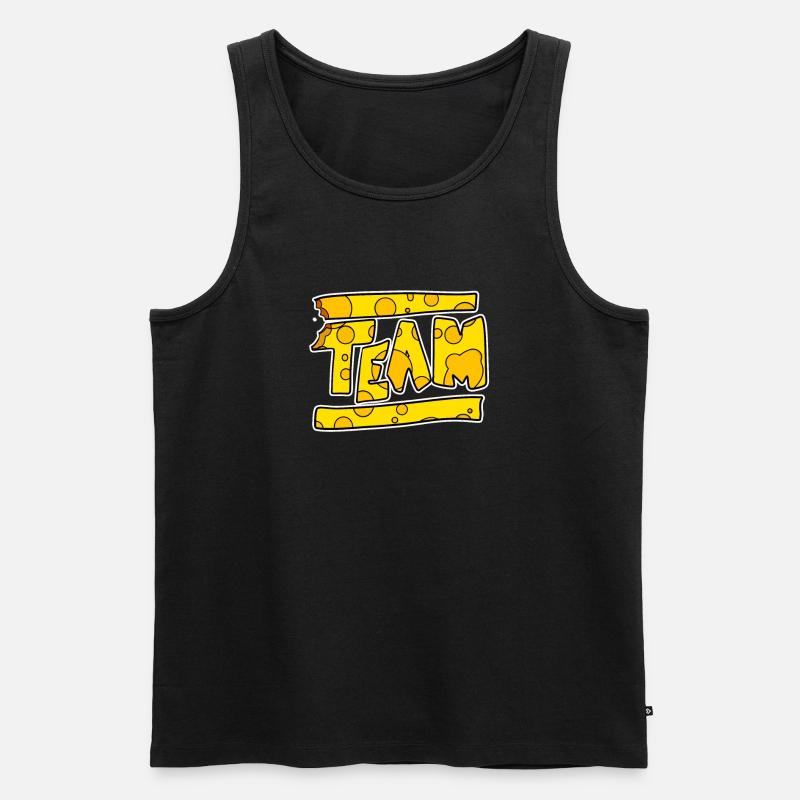 Team Käse Mannschaft Crew - Männer Premium Bio Tank Top - Schwarz