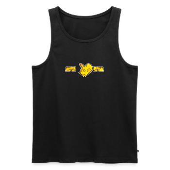 Ligne Cheese Love Heart - Débardeur bio Premium Homme - noir - Devant - Michal (187cm)