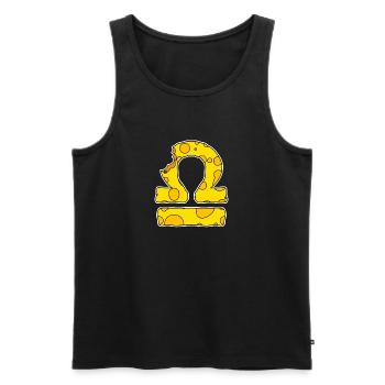 Zodiac sign Libra Symbol - Men's Premium Organic Tank Top - black - Front - Michal (187cm)