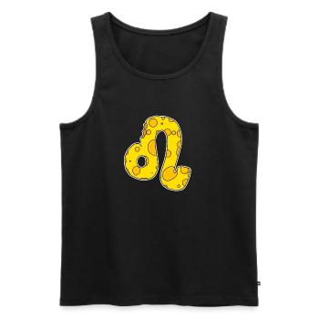 Signe du zodiaque Lion Symbole - Débardeur bio Premium Homme - noir - Devant - AI Model Male 178 light (178cm)