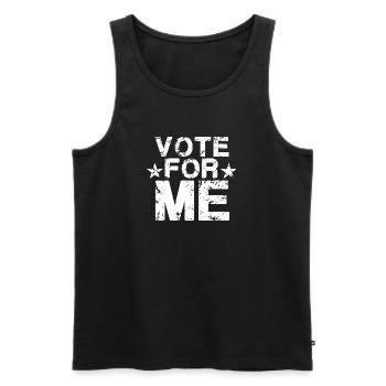 VOTE For Me Weiß - Männer Premium Bio Tank Top - Schwarz - Vorne - AI Model Male 178 light (178cm)