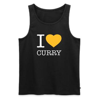 I LOVE CURRY - Men's Premium Organic Tank Top - black - Front - AI Model Male 178 light (178cm)