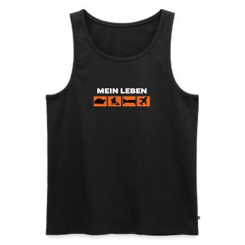 Workaholic Job Statement Karriere Arbeiter - Männer Premium Bio Tank Top - Schwarz - Vorne - AI Model Male 178 light (178cm)