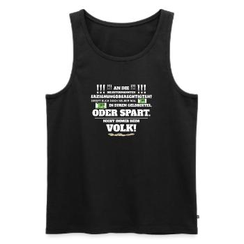 Nicht immer vom Volk - Männer Premium Bio Tank Top - Schwarz - Vorne - Michal (187cm)