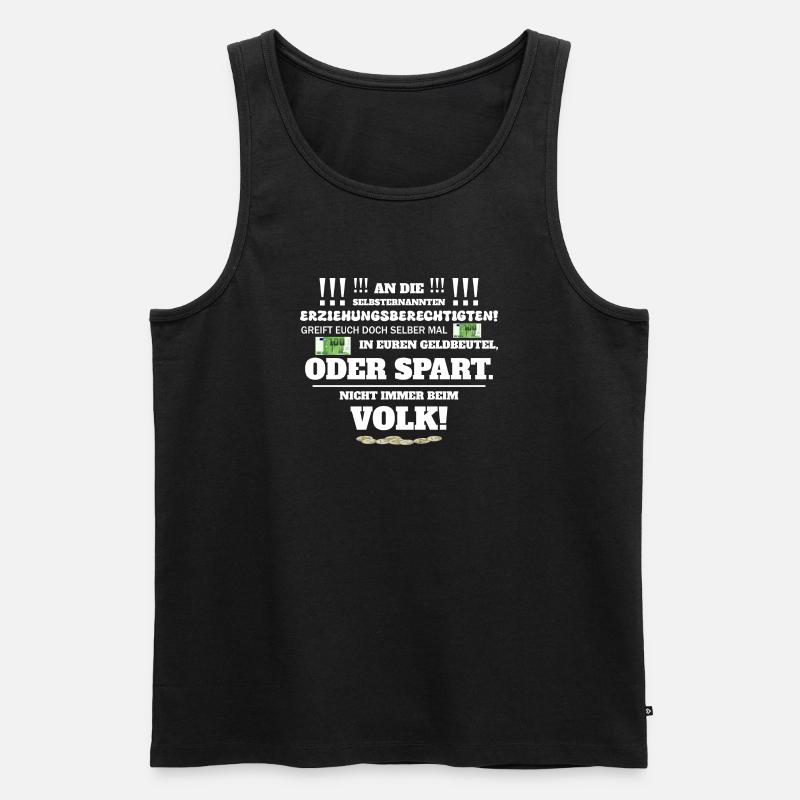 Nicht immer vom Volk - Männer Premium Bio Tank Top - Schwarz