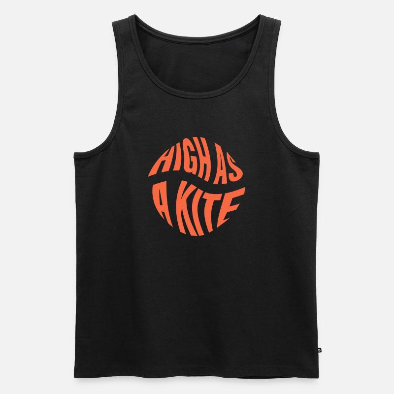 High as a Kite - Männer Premium Bio Tank Top - Schwarz