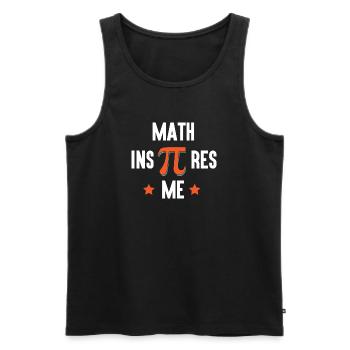 Pi Day - Mathe inspiriert mich - Männer Premium Bio Tank Top - Schwarz - Vorne - AI Model Male 178 light (178cm)