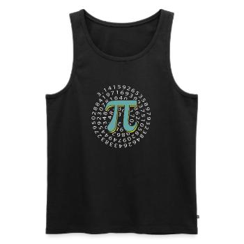 Pi Day - Happy Pi Day - Men's Premium Organic Tank Top - black - Front - AI Model Male 178 light (178cm)