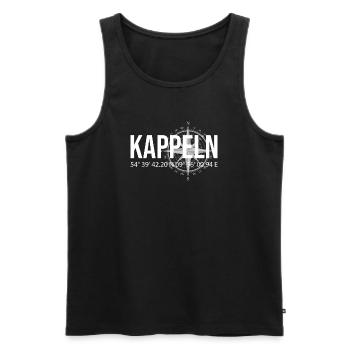 Koordinaten Kappeln - Männer Premium Bio Tank Top - Schwarz - Vorne - Michal (187cm)
