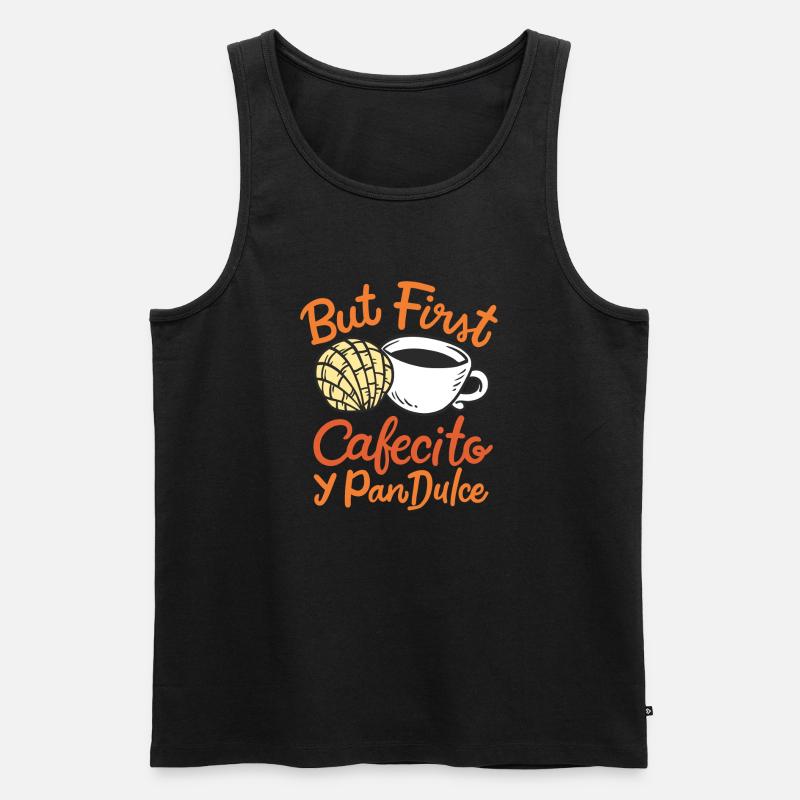 Conchas Cafecito Mexikaner Spanier - Männer Premium Bio Tank Top - Schwarz