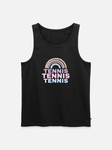 Tennis Rainbow - Men's Premium Organic Tank Top - black