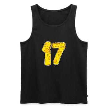17 Year Old Funny Cheese - Men's Premium Organic Tank Top - black - Front - Michal (187cm)