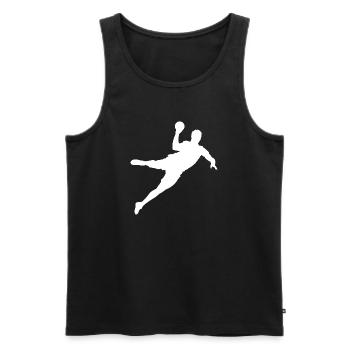 Lancer de handball Joueurs de handball européens Symbole Icône de l’équipe - Débardeur bio Premium Homme - noir - Devant - AI Model Male 178 light (178cm)
