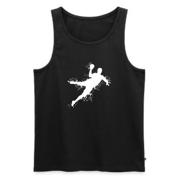 Handball Explosion Lancer Saut Lanceur Handball Joueur - Débardeur bio Premium Homme - noir - Devant - AI Model Male 178 light (178cm)