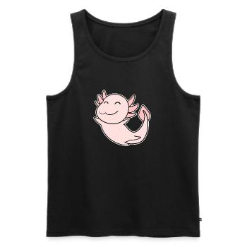 Axolotl Motif Enfants - Débardeur bio Premium Homme - noir - Devant - Michal (187cm)