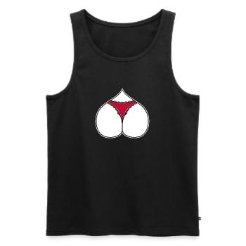 Arsch Herz Liebe - Männer Premium Bio Tank Top - Schwarz - Vorne - AI Model Male 178 light (178cm)