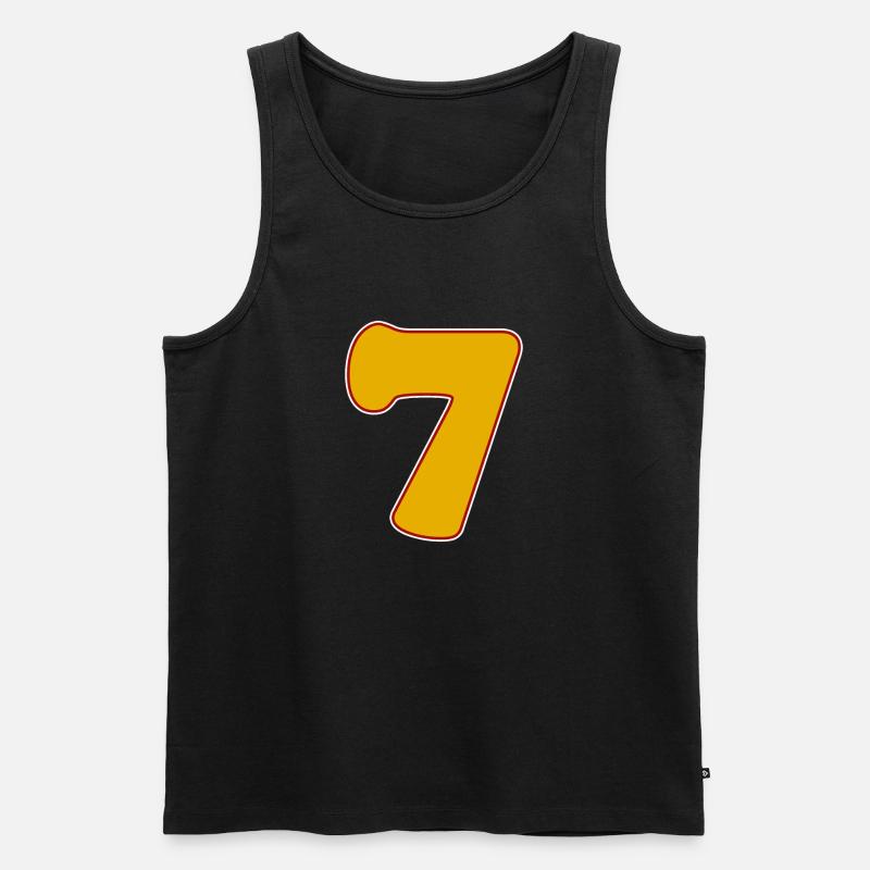 7 - Männer Premium Bio Tank Top - Schwarz