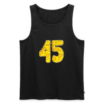 45 Jahre Lustig Käse - Männer Premium Bio Tank Top - Schwarz - Vorne - AI Model Male 178 light (178cm)