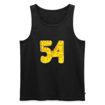 54 ans de Lustig Käse - Débardeur bio Premium Homme - noir - Devant - AI Model Male 178 light (178cm)