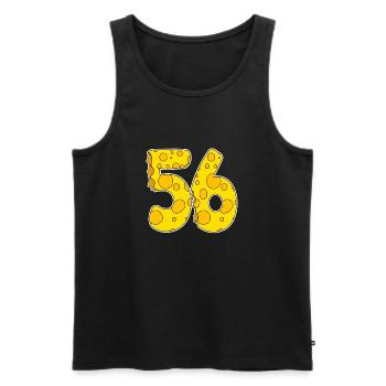 56 ans de Lustig Käse - Débardeur bio Premium Homme - noir - Devant - AI Model Male 178 light (178cm)