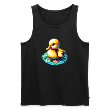 Entenküken Ente Ente - Männer Premium Bio Tank Top - Schwarz - Vorne - AI Model Male 178 light (178cm)