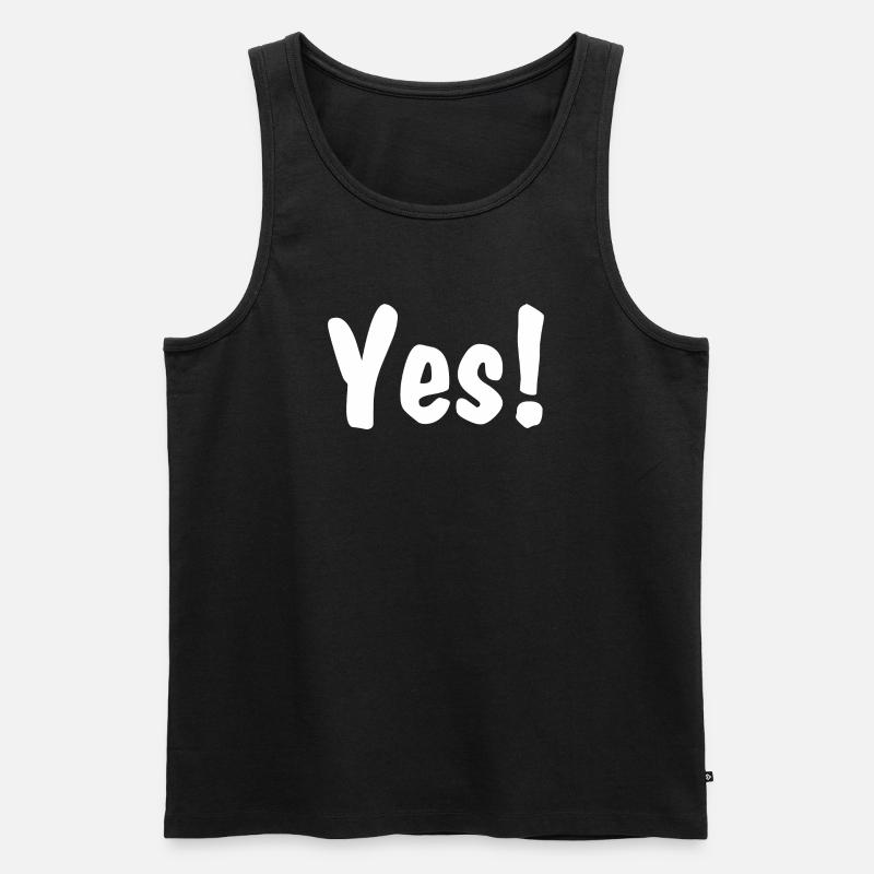 Yes! - Männer Premium Bio Tank Top - Schwarz
