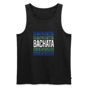 Bachata Lettering for Sensual Dancing - Men's Premium Organic Tank Top - black - Front - AI Model Male 178 light (178cm)