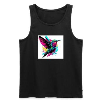 Colibri - Débardeur bio Premium Homme - noir - Devant - Michal (187cm)