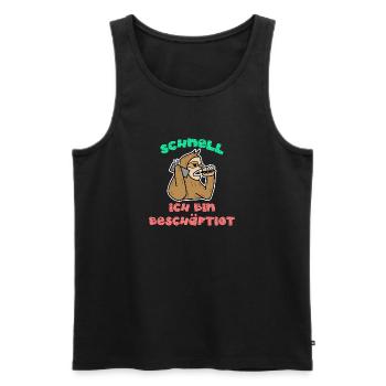 Egal Lustige Sprüche Ist Mir Wurscht Relax - Männer Premium Bio Tank Top - Schwarz - Vorne - Michal (187cm)