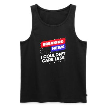 Anyway, cool saying, I don't care about attitude, relax - Men's Premium Organic Tank Top - black - Front - AI Model Male 178 light (178cm)