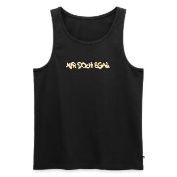I don't care statement indifferent attitude chill - Men's Premium Organic Tank Top - black - Front - AI Model Male 178 light (178cm)