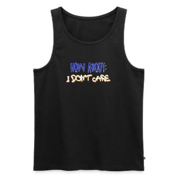 I don't care about the indifferent statement - Men's Premium Organic Tank Top - black - Front - Michal (187cm)