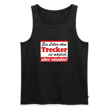 Tractor , Tractor , Agricultural Machinery, Life Senseless(25) - Men's Premium Organic Tank Top - black - Front - Michal (187cm)