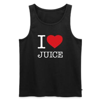 I LOVE JUICE - Men's Premium Organic Tank Top - black - Front - AI Model Male 178 light (178cm)