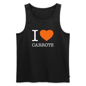 I LOVE CARROTS Karotten - Männer Premium Bio Tank Top - Schwarz - Vorne - Michal (187cm)