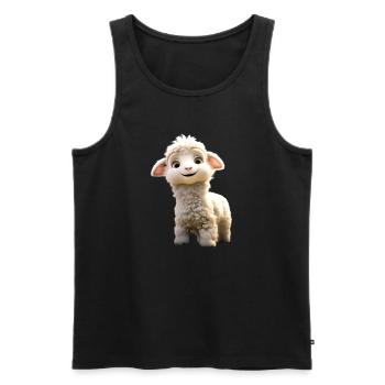 Sheep Lamb Mow Sheep Shepherd Cute Sheep Sheep - Men's Premium Organic Tank Top - black - Front - AI Model Male 178 light (178cm)