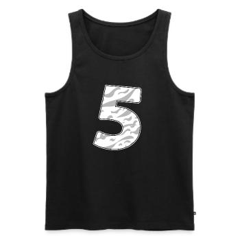 5 - Men's Premium Organic Tank Top - black - Front - AI Model Male 178 light (178cm)