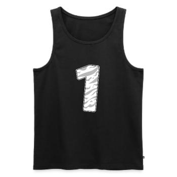 1 - Männer Premium Bio Tank Top - Schwarz - Vorne - AI Model Male 178 light (178cm)
