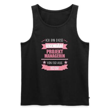 Projektmanagerin Projektmanagement Geschenk - Männer Premium Bio Tank Top - Schwarz - Vorne - Michal (187cm)
