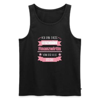Finanzwirtin Finanzamt süßes Geschenk - Männer Premium Bio Tank Top - Schwarz - Vorne - Michal (187cm)