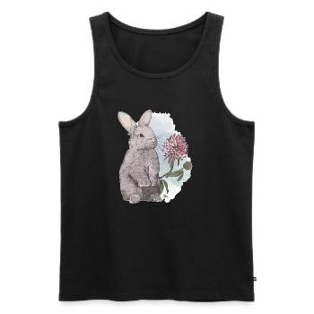 Veganuary 2024 Rabbit - Men's Premium Organic Tank Top - black - Front - AI Model Male 178 light (178cm)